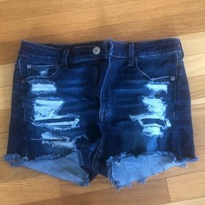 American Eagle High Waisted Denim Shorts, size 12